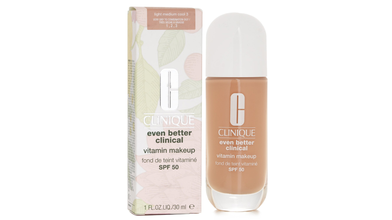 Clinique No. 3 Light Medium Cool SPF50 Even Better Clinical Vitamin Makeup Foundation - 30ml