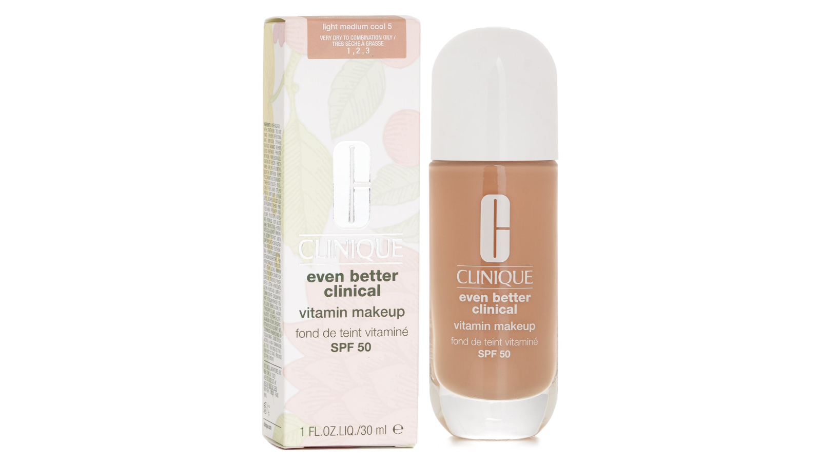 Clinique No. 5 Light Medium Cool SPF50 Even Better Clinical Vitamin Makeup Foundation - 30ml