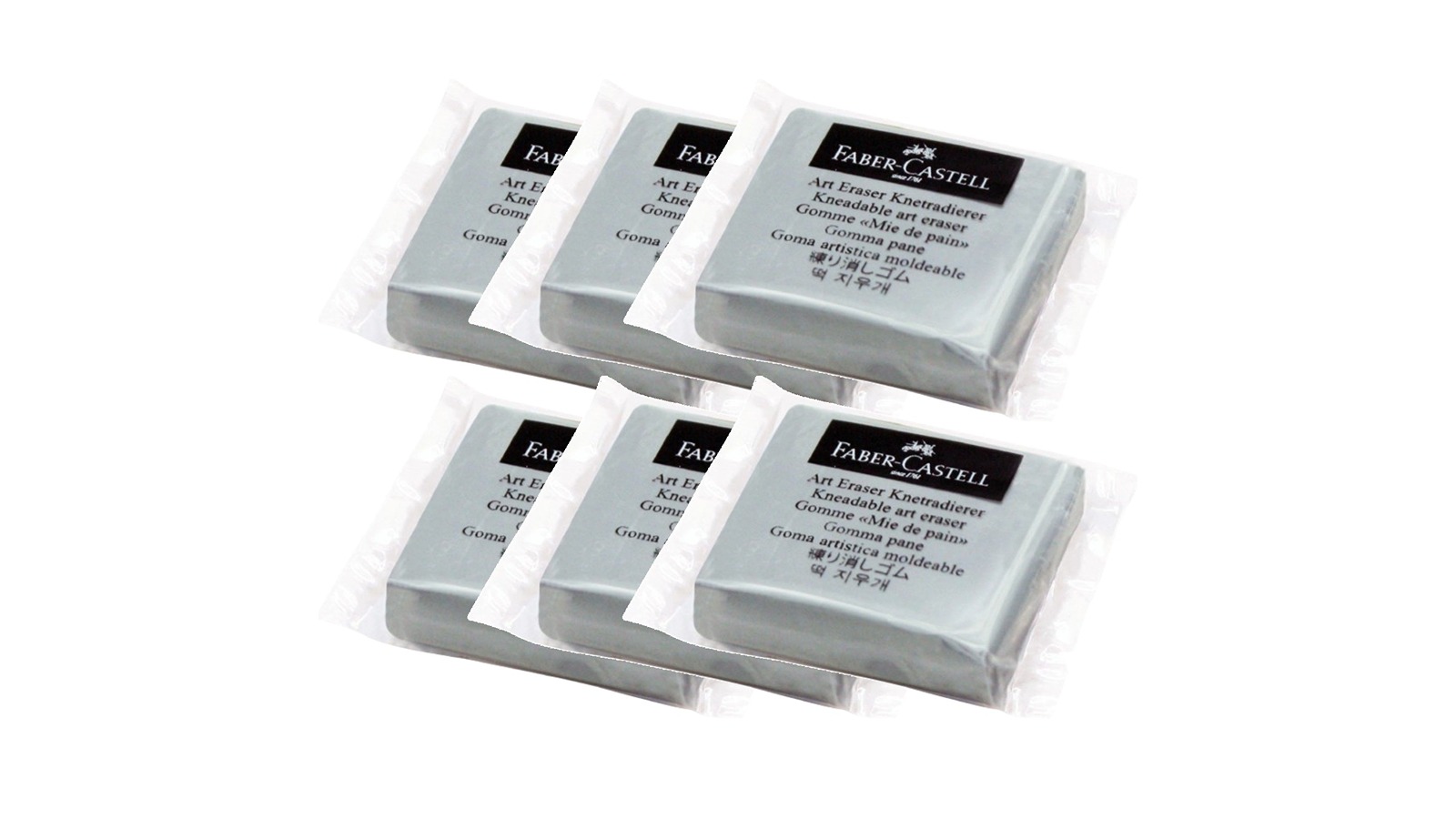 Faber-Castell Pack of 6 Kneadable Art Eraser
