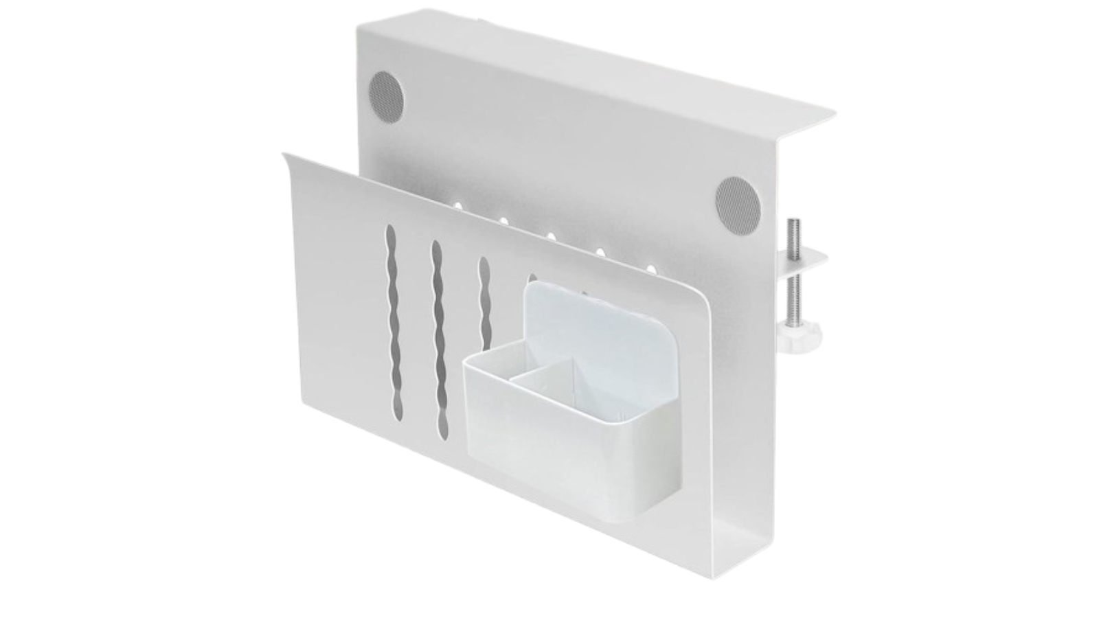 Carla Home Under Desk Side Laptop Holder - White