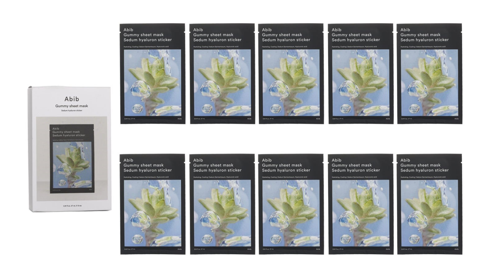 Abib 10 Piece Gummy Sheet Mask Sedum Hyaluron Sticker