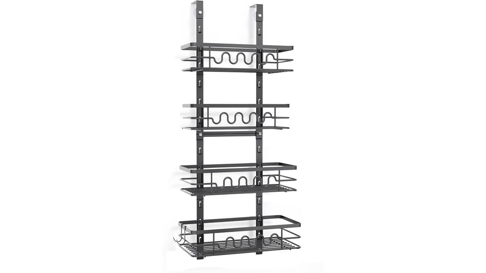 Carla Home 4-Tier Adjustable Over Door Basket Pantry Organiser 
