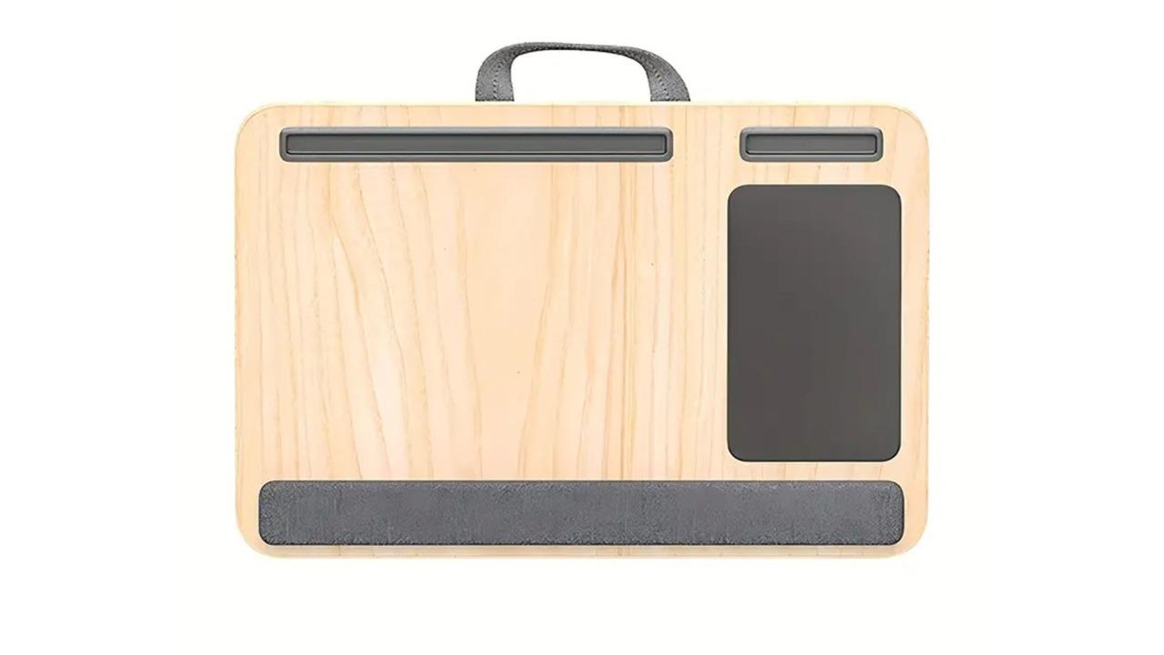 Carla Home Portable Lap Desk Fits Up to 17inch Laptop - Brown