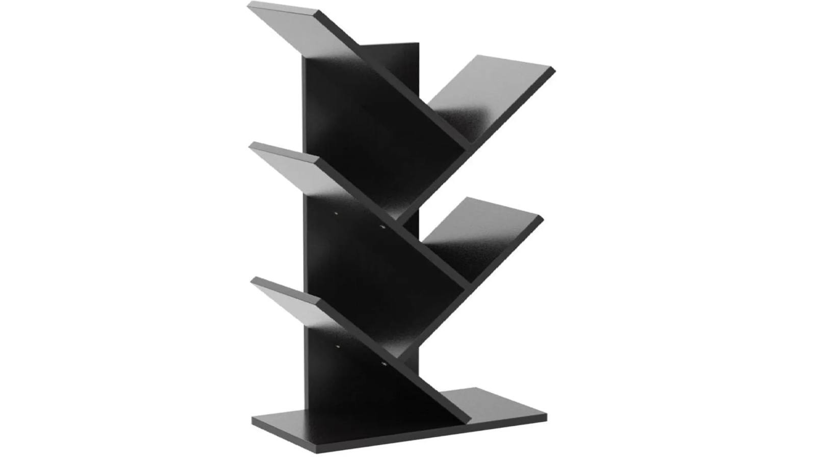 Carla Home 5-Tier Tree Black Bookshelf Storage Rack