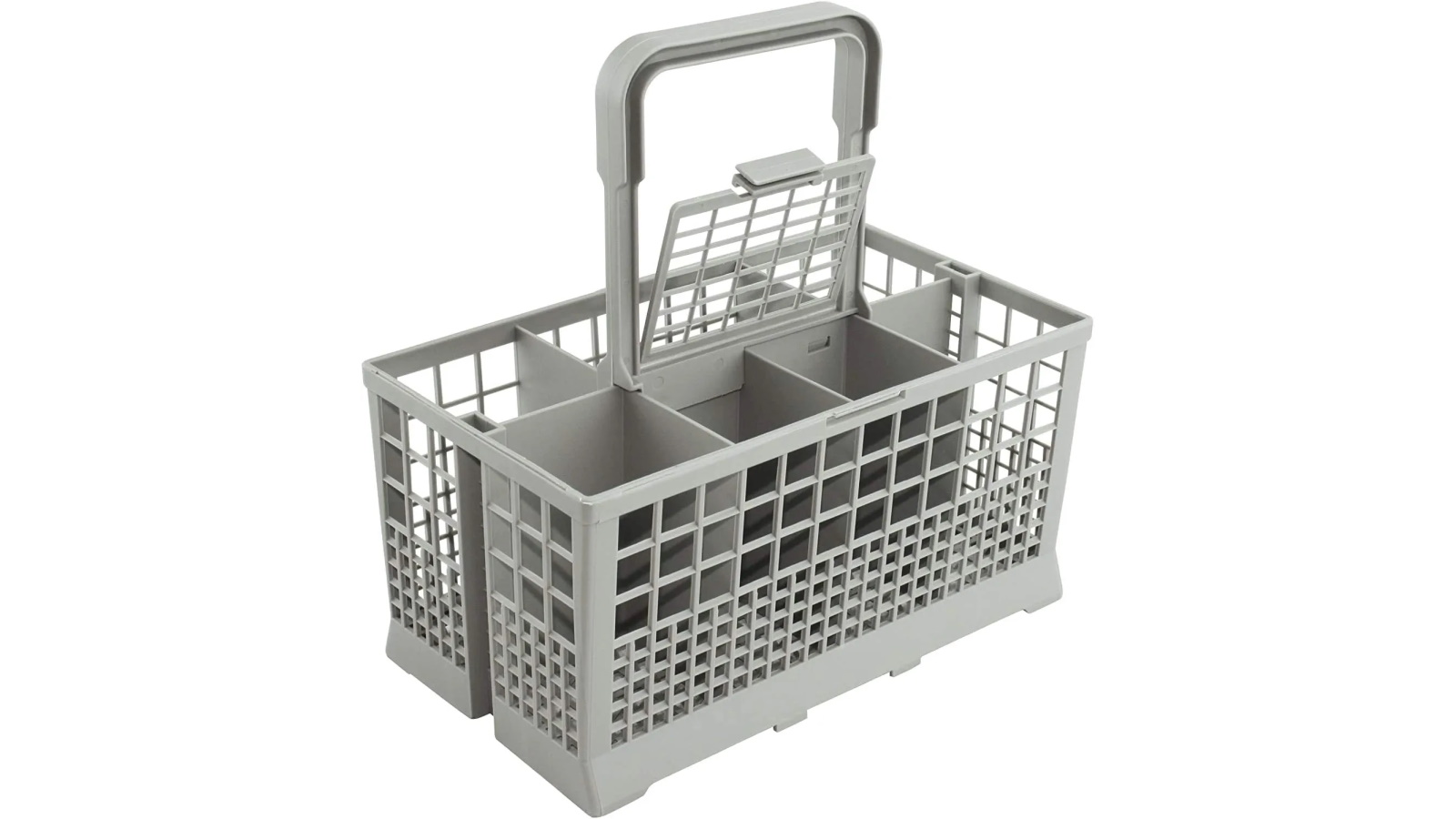 Carla Home 8-Slot Universal Dishwasher Cutlery Basket with Handle and Lid