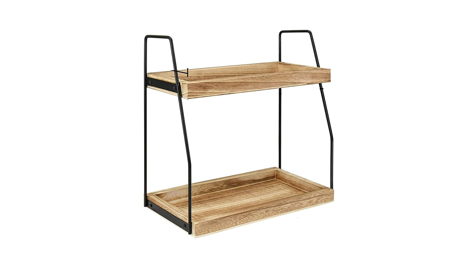 Carla Home 2-Tier Wooden Coffee Station Rack Organizer