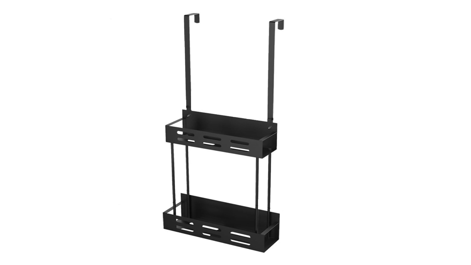 Carla Home 2-Tier Over the Door Shower Caddy Organizer Shelf with Hook