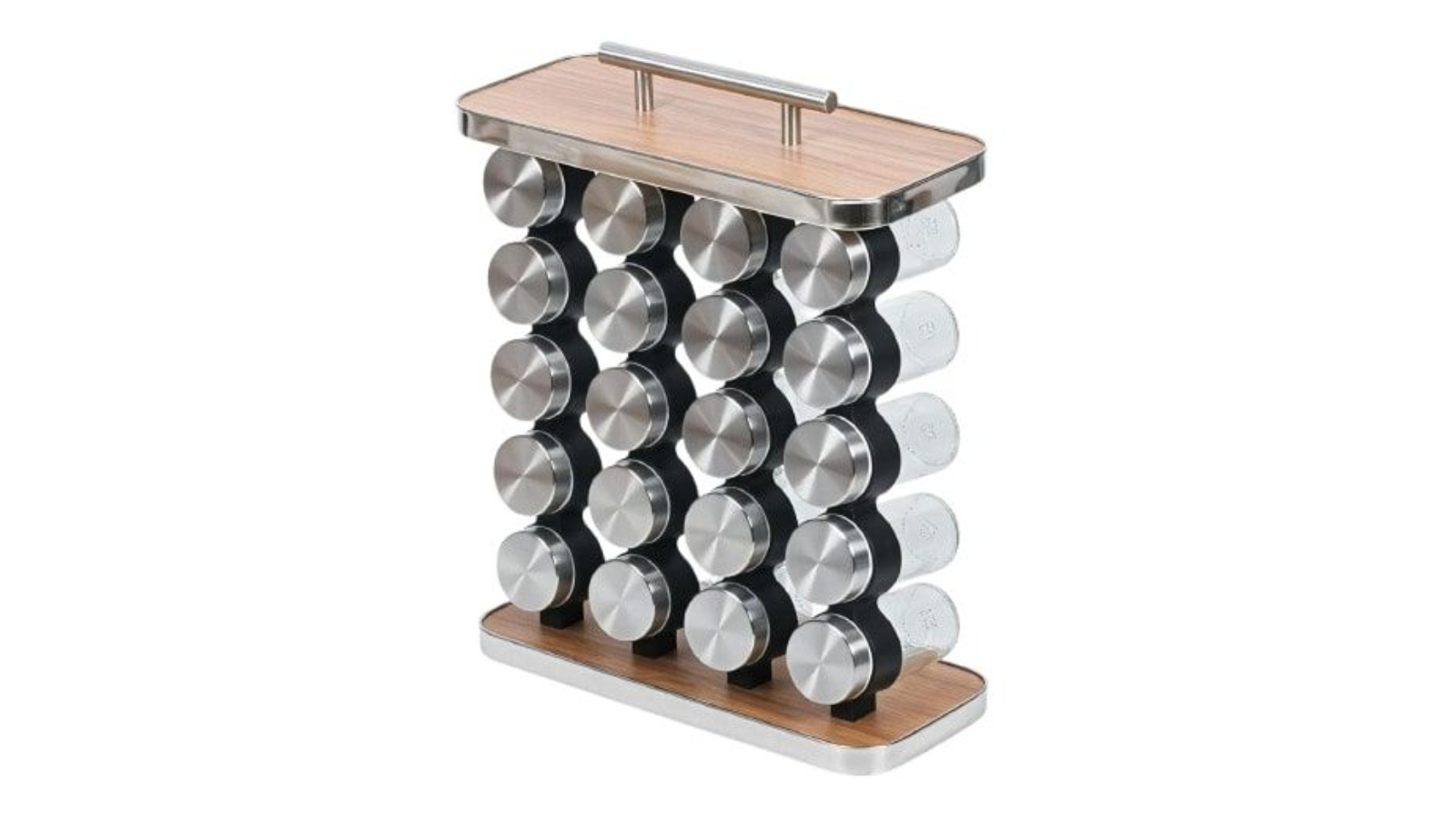 Carla Home 20-Jar Spice Rack Organizer Storage for Kitchen Countertop/Cabinet