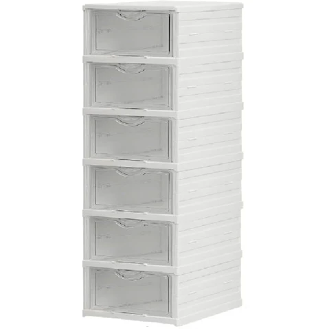 Carla Home 6-Tier Stackable Shoe Organizer with Clear Door for Closet
