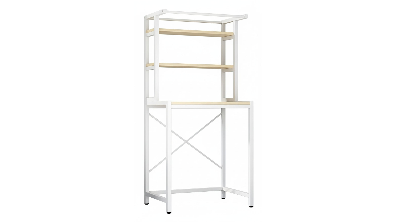 Carla Home 3-Tier Over Washing Machine Storage Rack Laundry Shelf Organizer - White