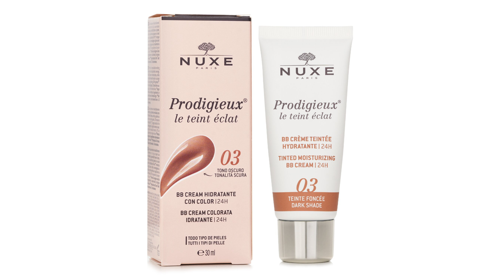 Nuxe 30ml Teint Eclat Prodigieux Tinted Moisturising BB Cream - No. 03 Dark