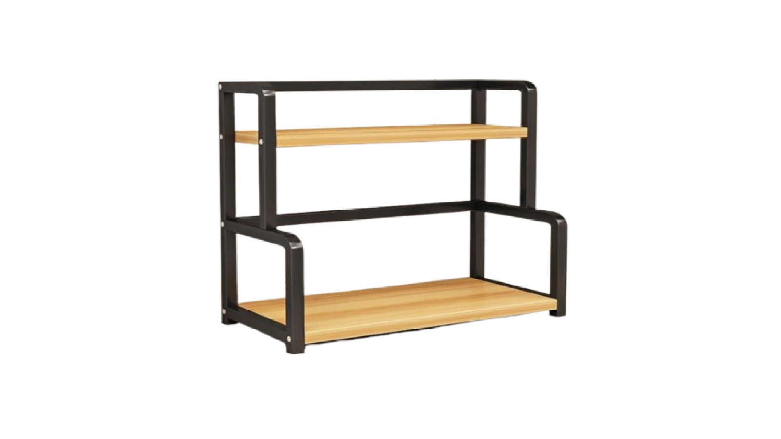 Carla Home 2-Tier Wooden Kitchen Countertop Spice Rack for Storage of Condiments