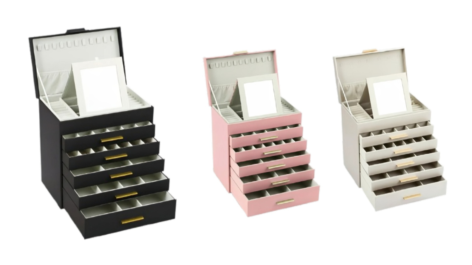 Carla Home 6-Layer Large Jewelry Organizer Box for Women