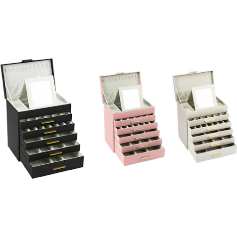 Carla Home 6-Layer Large Jewelry Organizer Box for Women