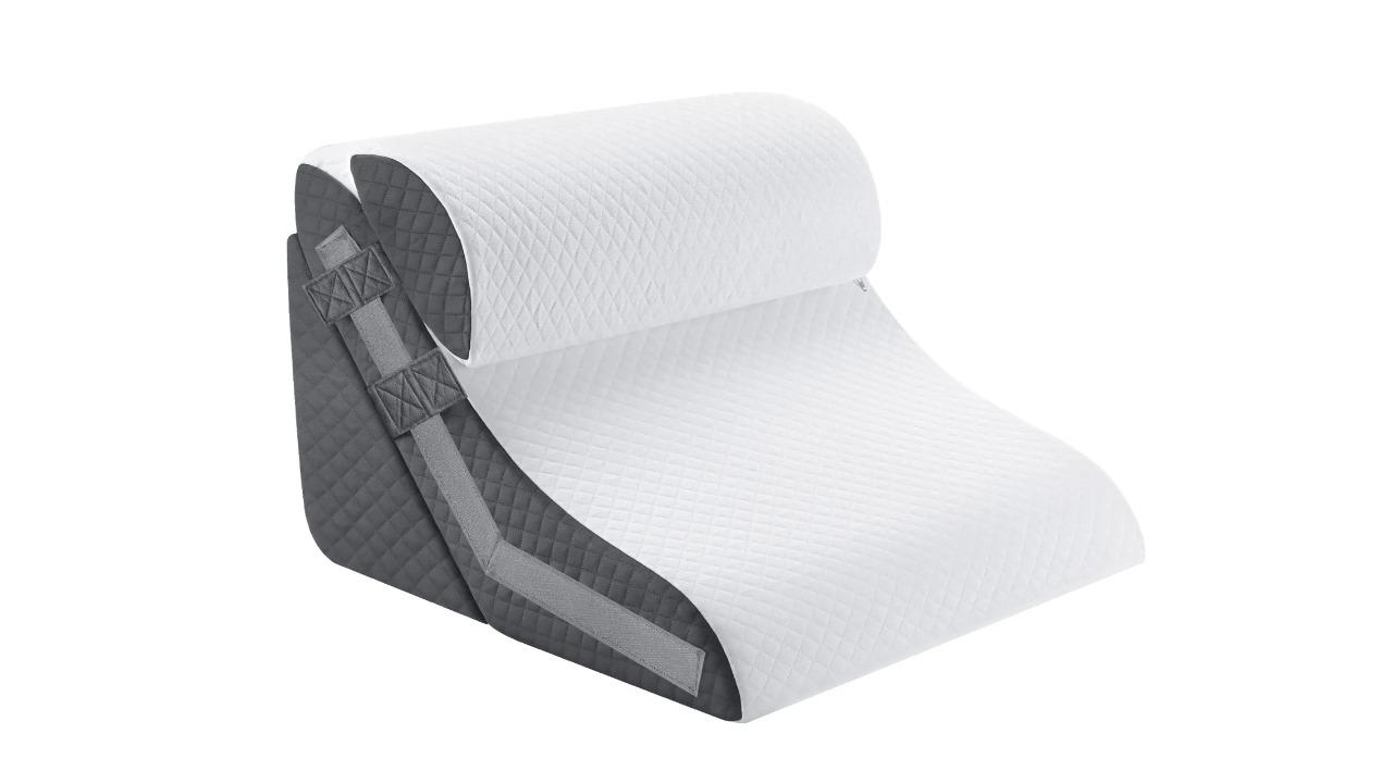 Luxdream 3 Piece Bed Wedge Pillow Set - Grey/White