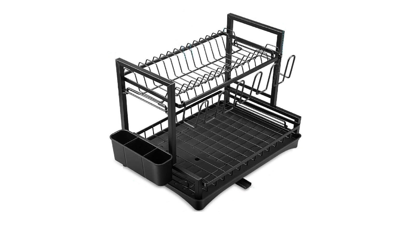 Carla Home 2-Tier Dish Drying Rack with Drainboard