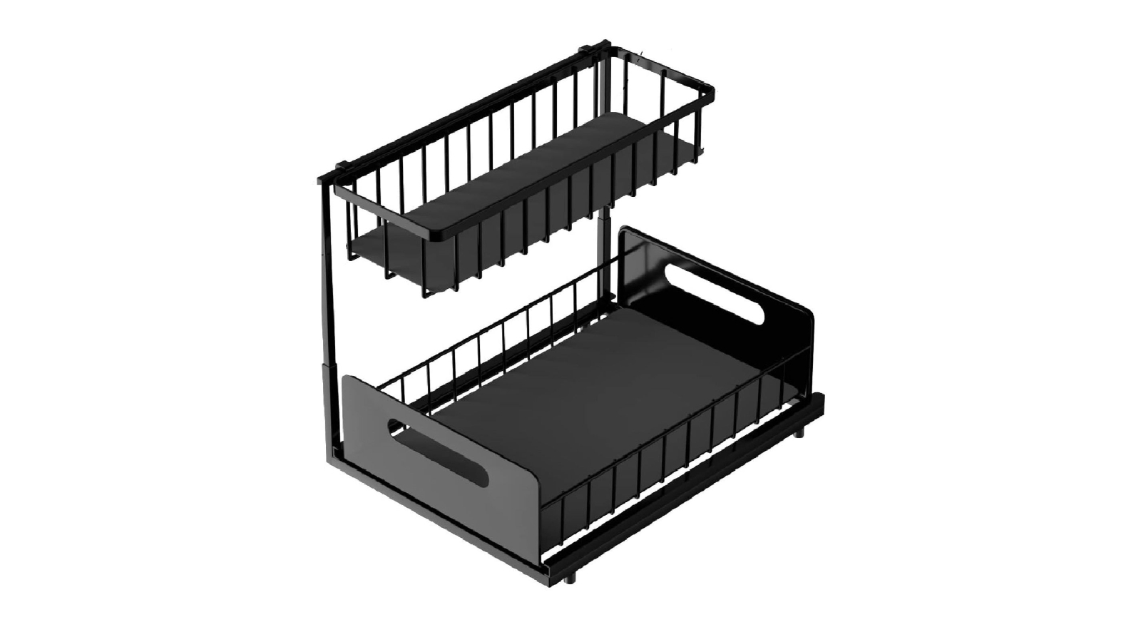 Carla Home 2-Tier Under Sink Organiser with Sliding Drawer 