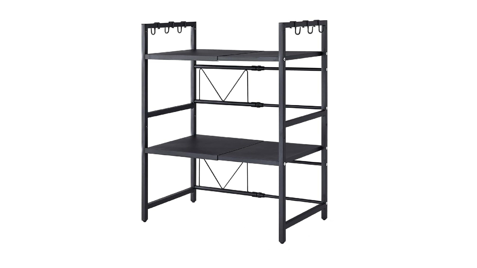 Carla Home 3-Tier Microwave Oven Rack with Adjustable Metal Kitchen Shelf Stand 