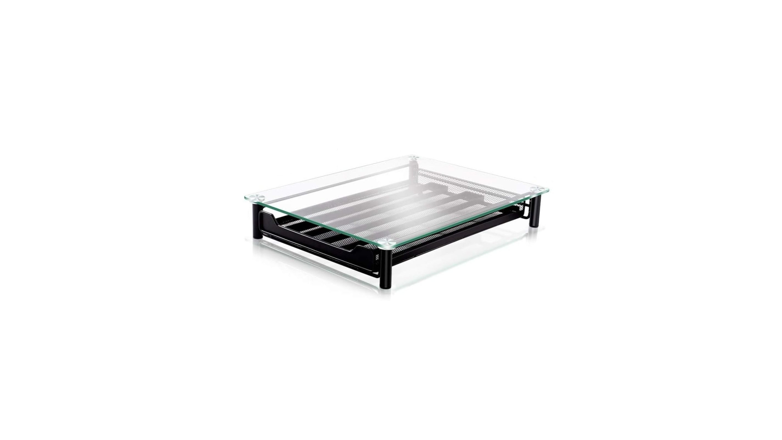 Carla Home 60-Pod Coffee Capsule Drawer Organizer with Tempered Glass Top