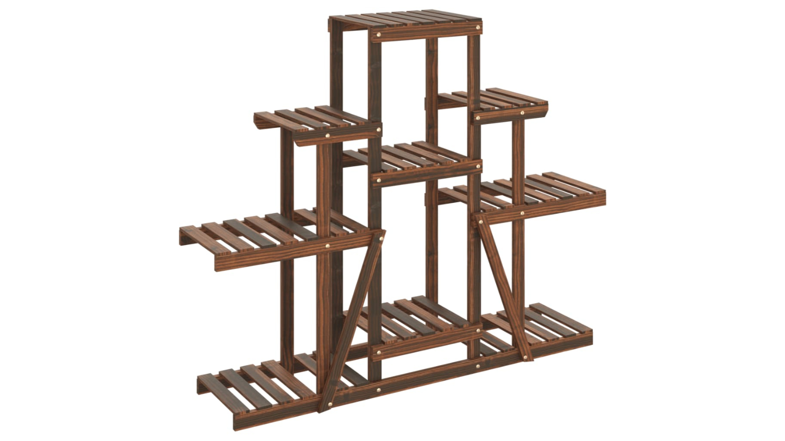 vidaXL Solid Wood Fir Flower Stand - 110 x 25 x 96cm