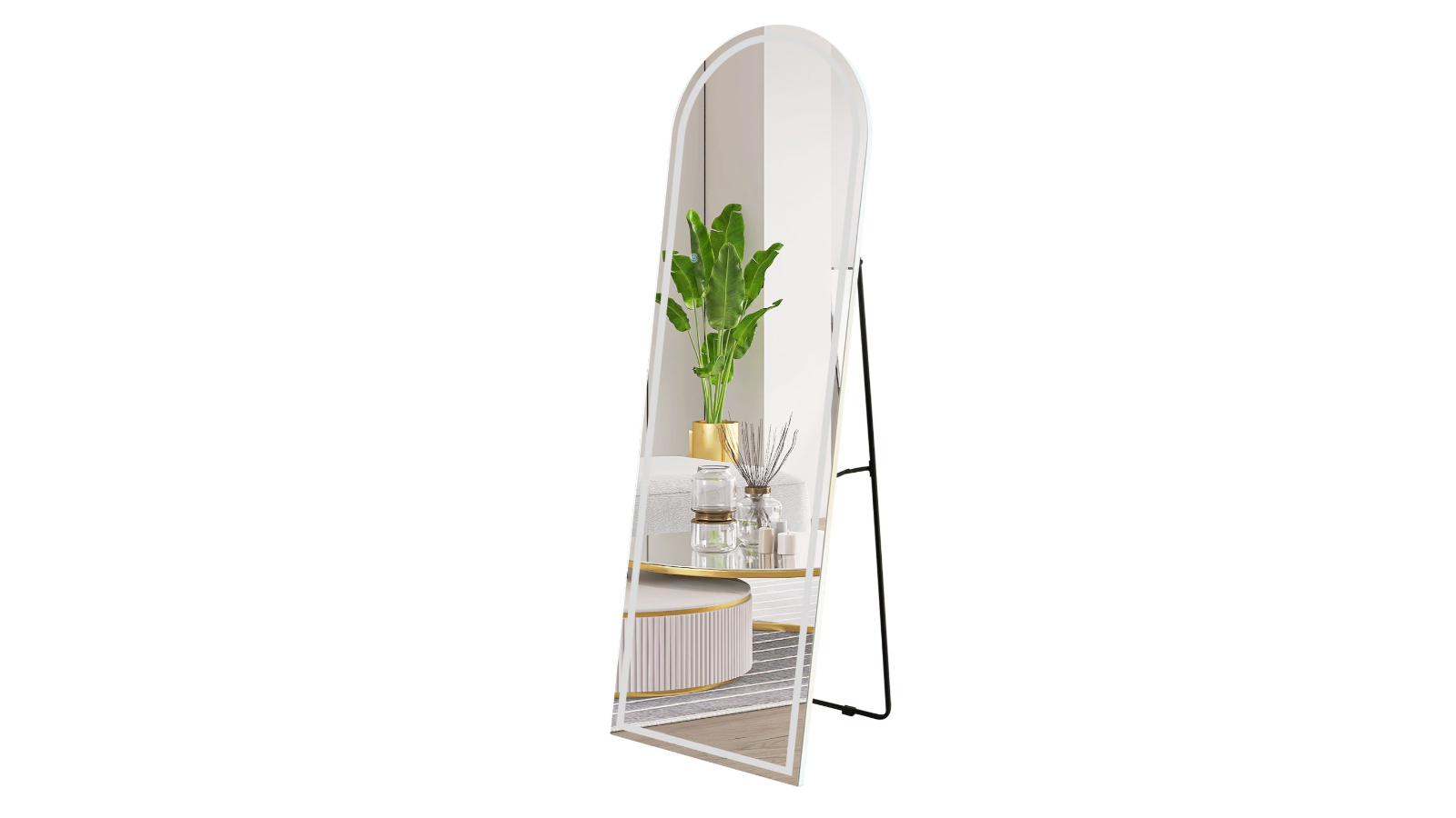 Crazy Sales Full Length Arched LED Floor Mirror