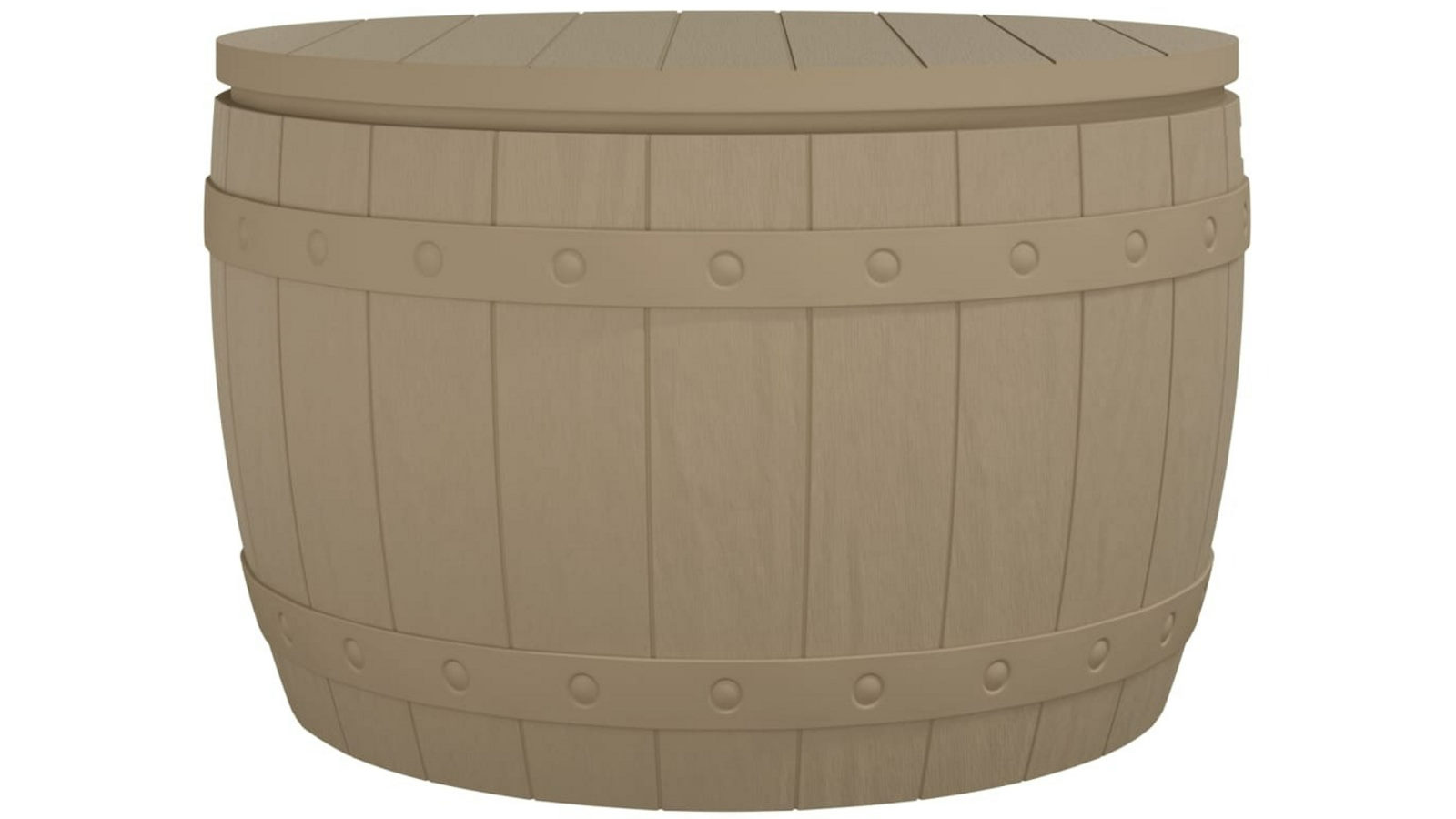 vidaXL 3-in-1 Light Brown Polypropylene Garden Storage Box