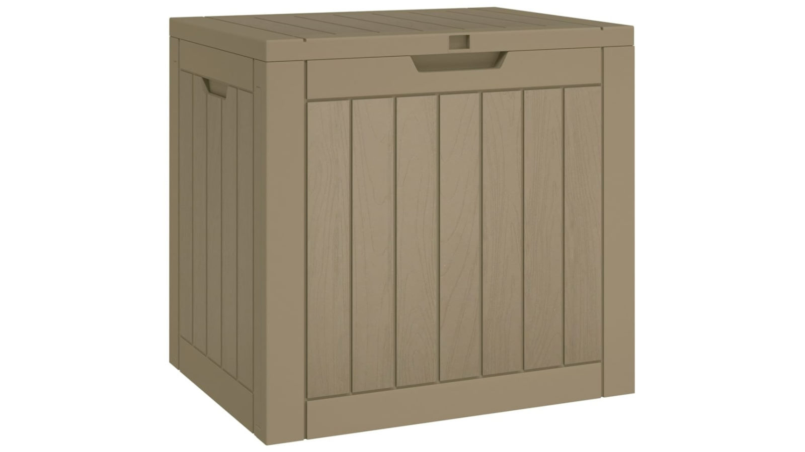 vidaXL 55.5 x 43 x 53cm Polypropylene Garden Storage Box - Grey
