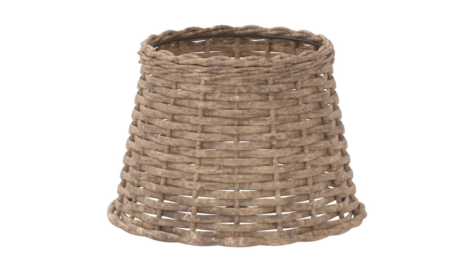 vidaXL Brown Wicker Lamp Shade - 25 x 17cm