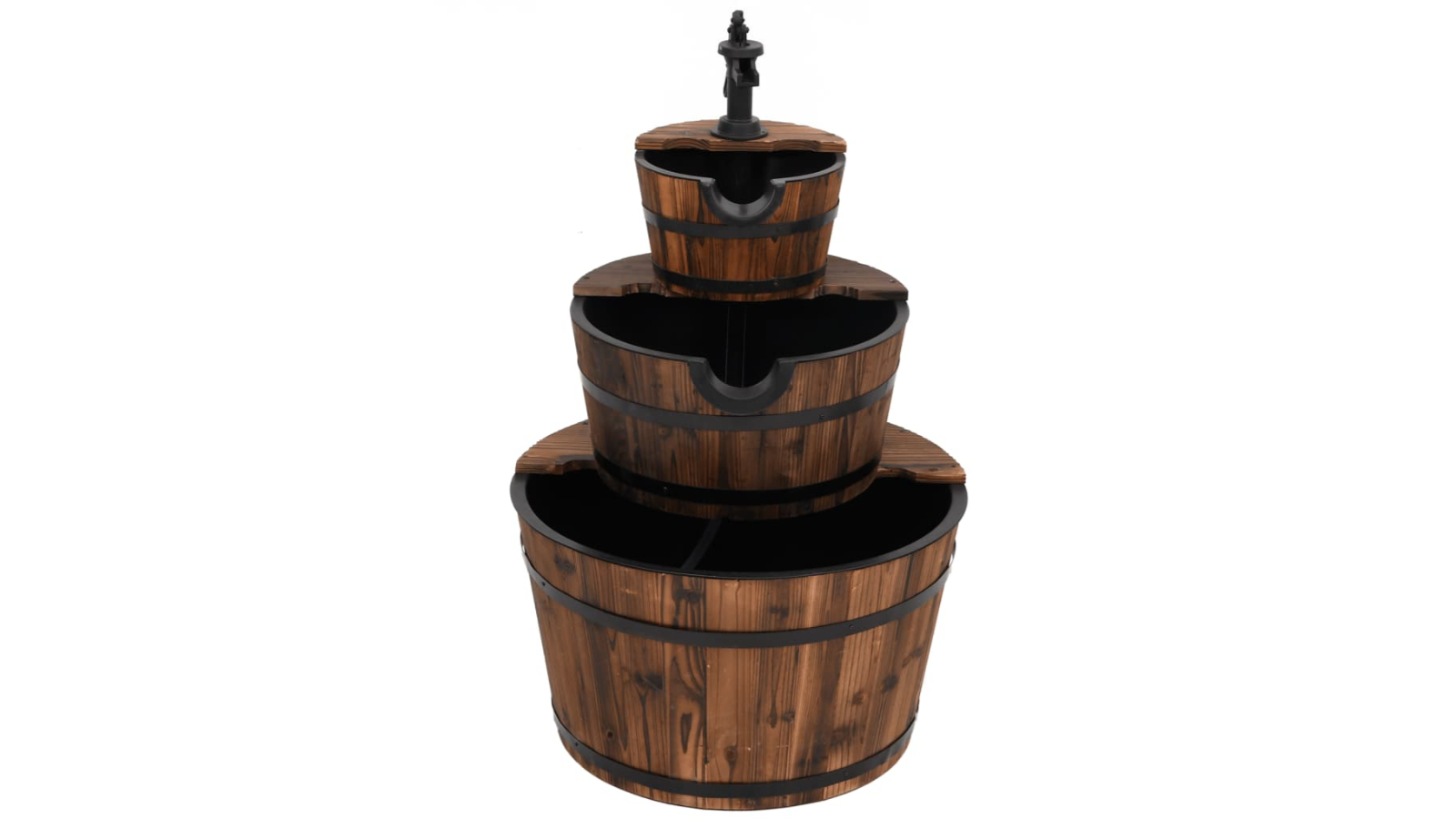 vidaXL Solid Fir Wood Water Fountain with Pump - 60 x 60 x 94cm
