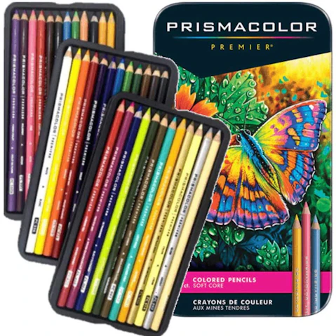 Prismacolor Premier 36 Colour Pencils Tin Set Artists Professional