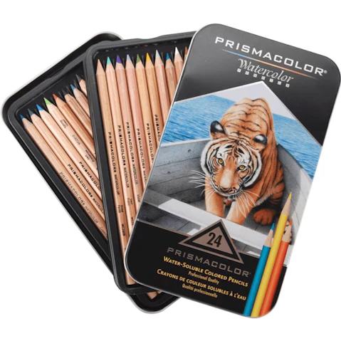 Prismacolor 24 Piece Watercolour Colour Pencil Tin