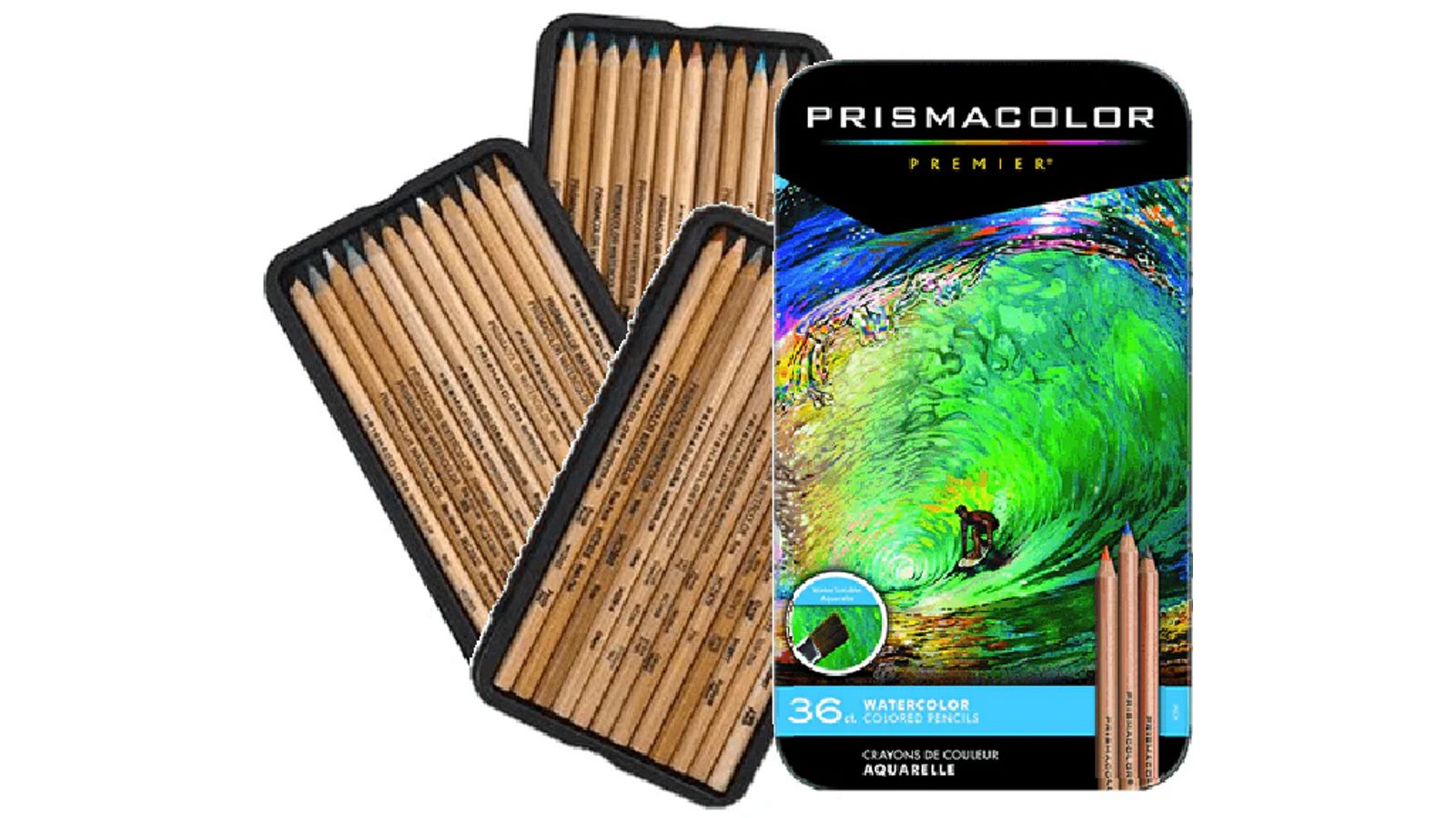 Prismacolor 36 Watercolour Colour Pencils Tin Set