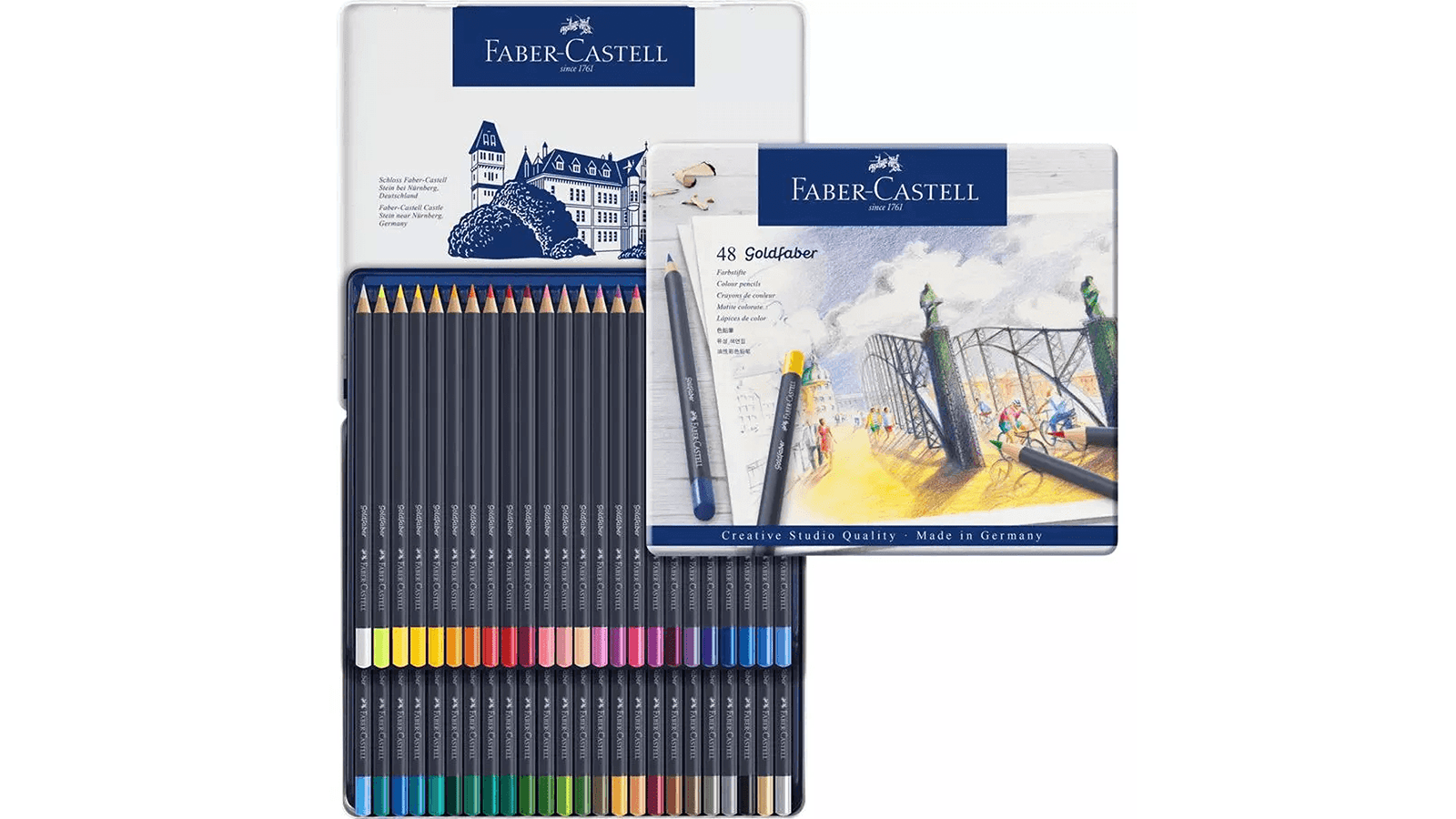 Faber-Castell 48 Piece GoldFaber Permanent Colour Pencil Tin Set