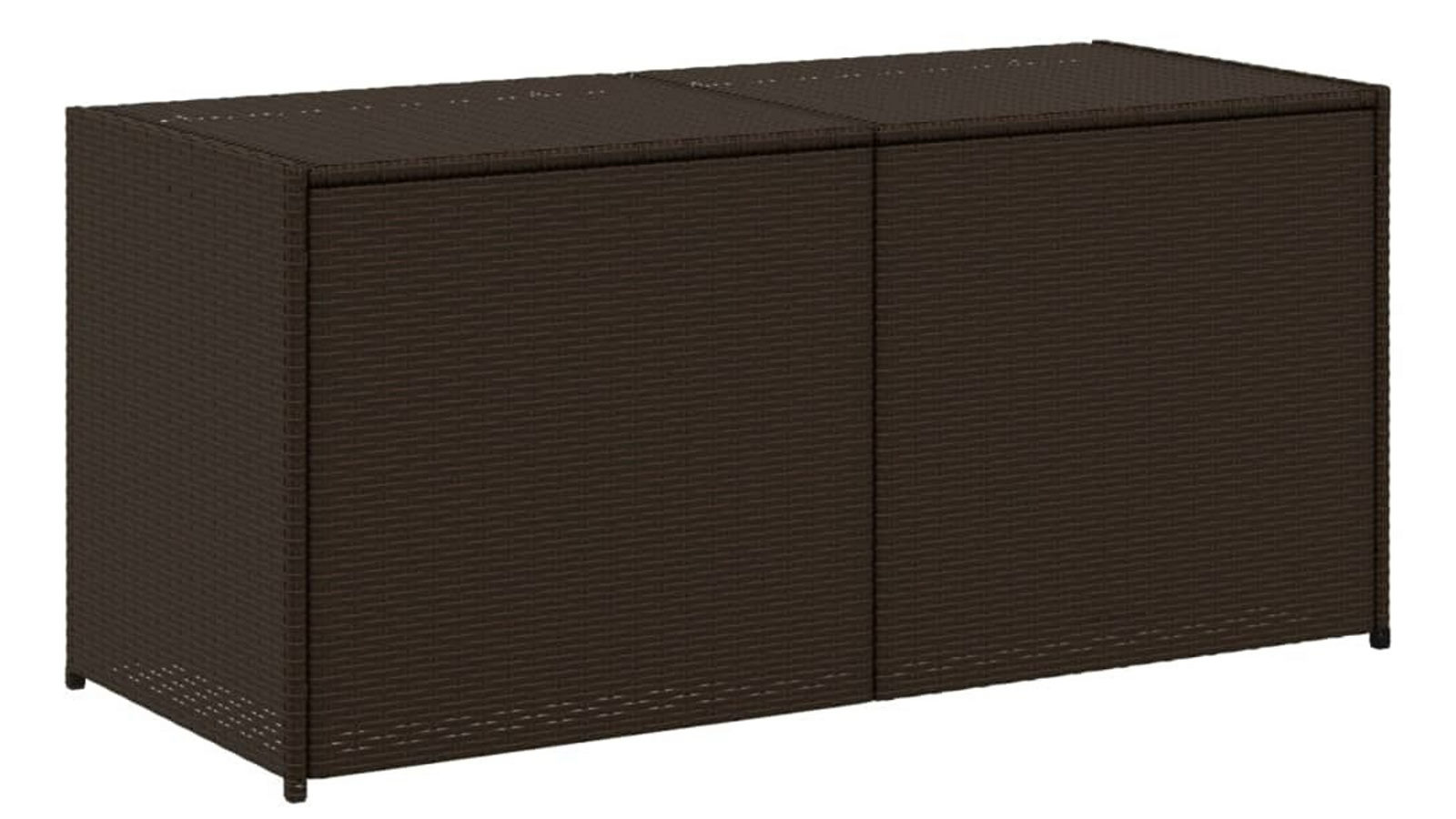 vidaXL 283L Poly Rattan Garden Storage Box - Brown