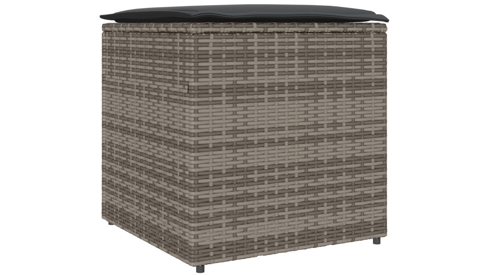 vidaXL Rattan Large Outdoor Storage Box - Grey and Dark Grey