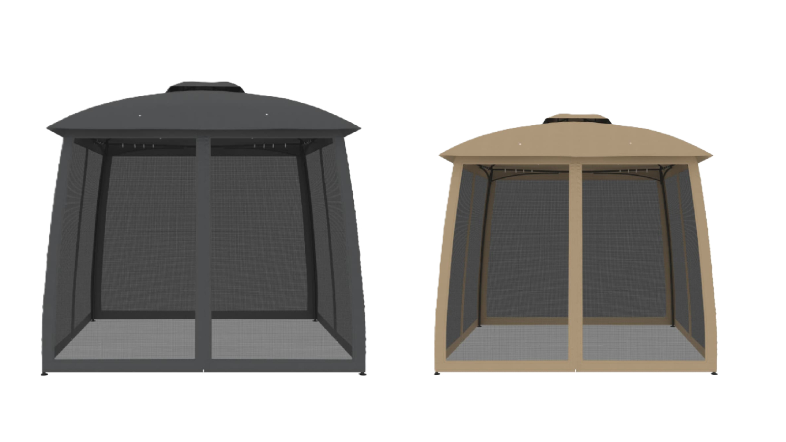 vidaXL Steel 2.93 x 2.93metre Gazebo with Double Roof and Mesh Wall