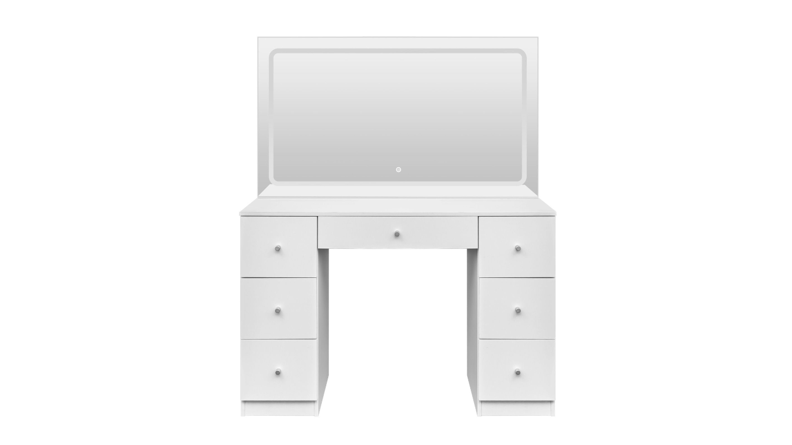 Maxkon White X-Large Vanity Makeup Table Desk with 3-Lighting Colour Mirror