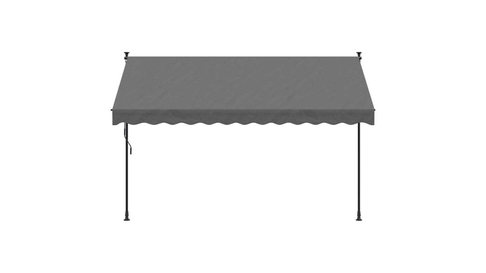 vidaXL Anthracite Retractable Fabric and Steel Awning - 300 x 150cm
