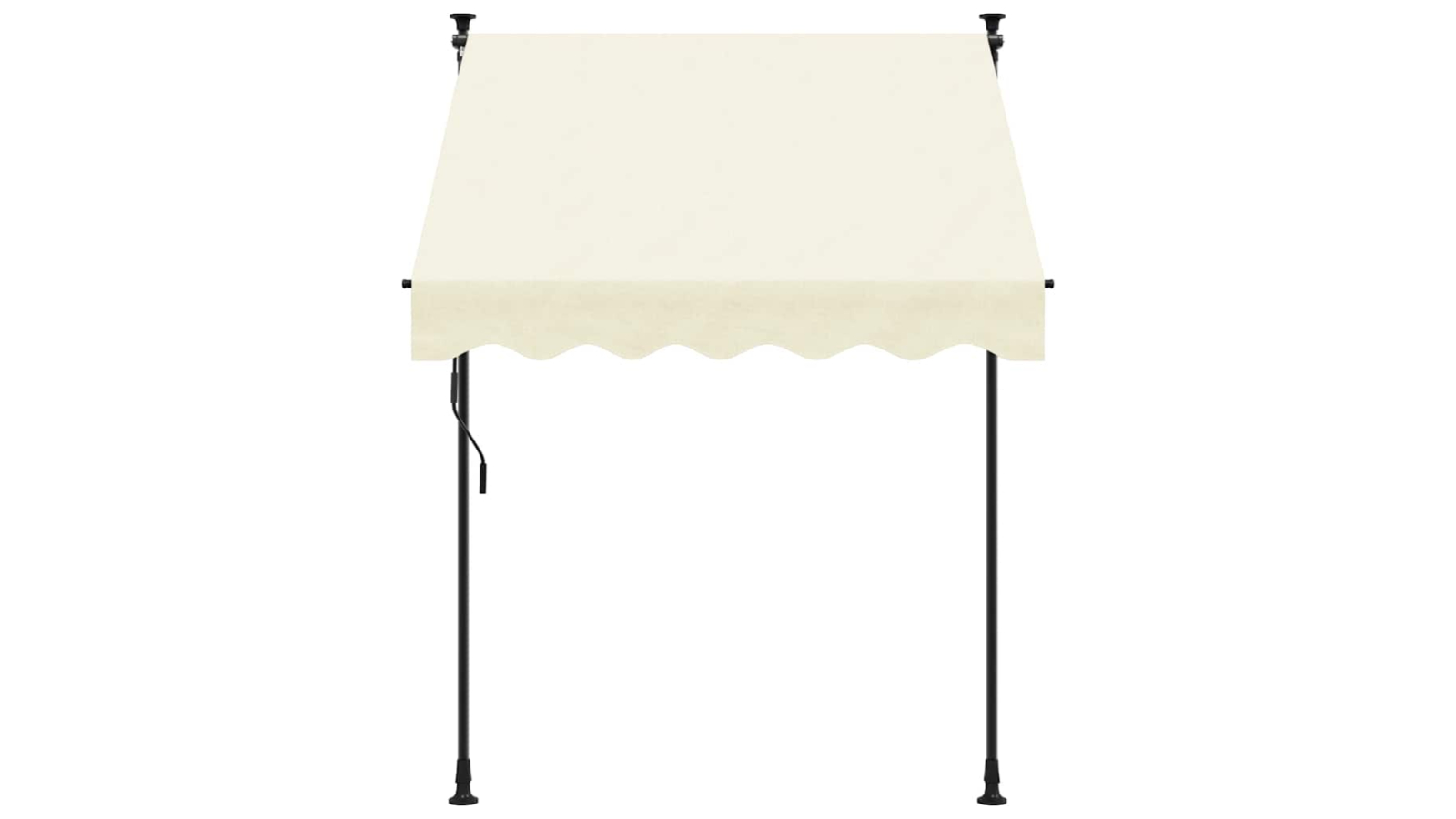 vidaXL Cream Retractable Fabric and Steel Awning - 200 x 115cm