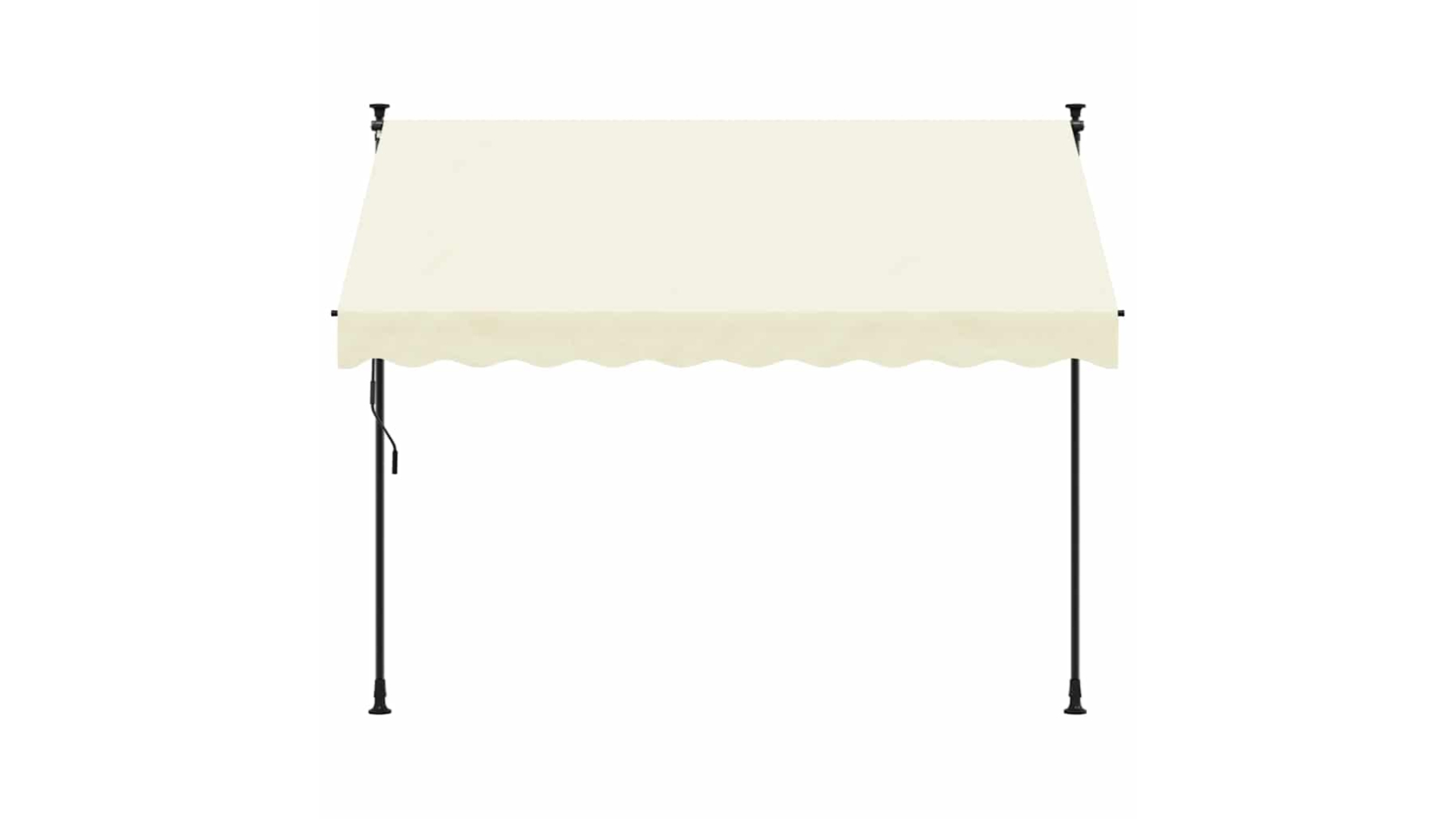 vidaXL Cream Retractable Fabric and Steel Awning - 300 x 150cm