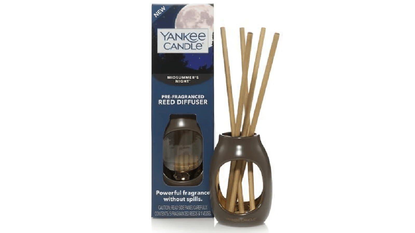 Yankee Candle Reed Diffuser Pre-Fragranced Midsummer Night Stick ...