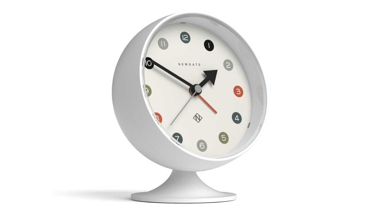 Newgate Spheric Alarm Clock - White