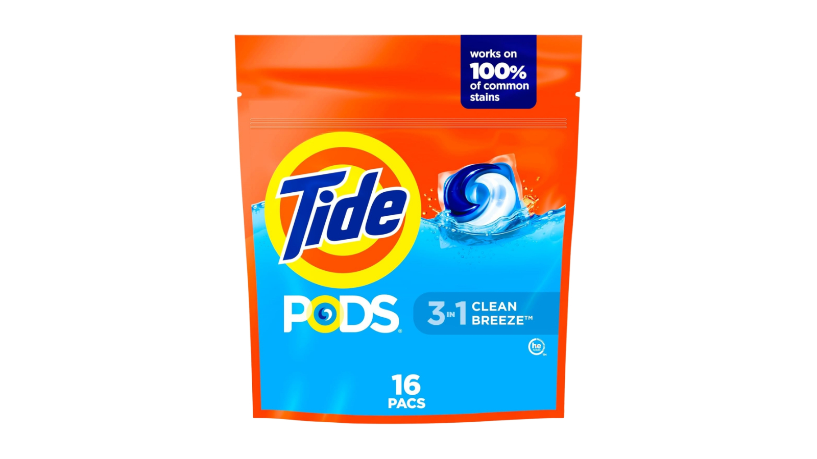 Tide 16 Piece 3-in1 Clean Breeze Laundry Pod