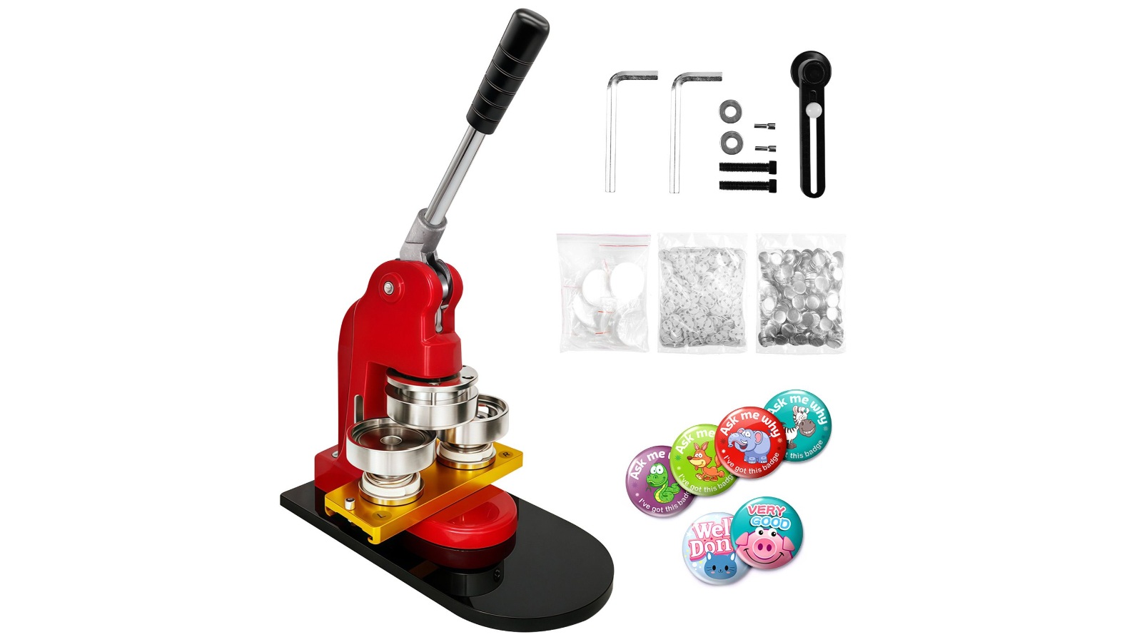 Shogun 3.2cm DIY Pin Badge Button Maker Machine Kit | Harvey Norman