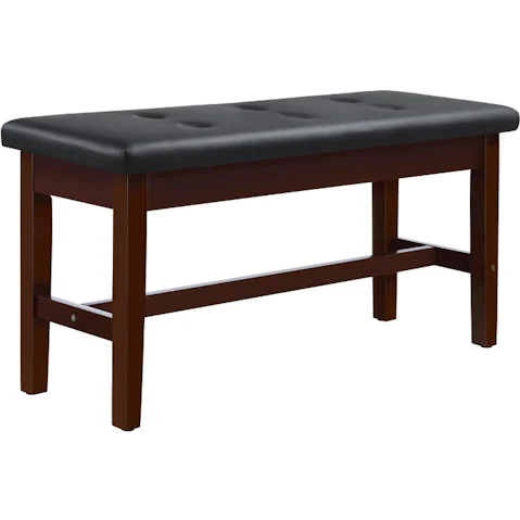 Melodic PU Leather Wood Duet Piano Bench Keyboard with Cushion Space Storage