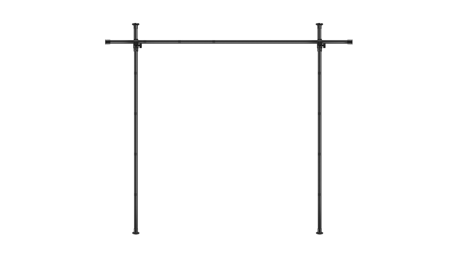 Crazy Sales Floor-to-Ceiling Adjustable No-Drill Room Divider Curtain Rod - Black