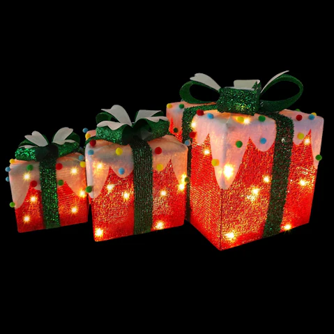 Crazy Sales Red Gift Box Christmas LED Light