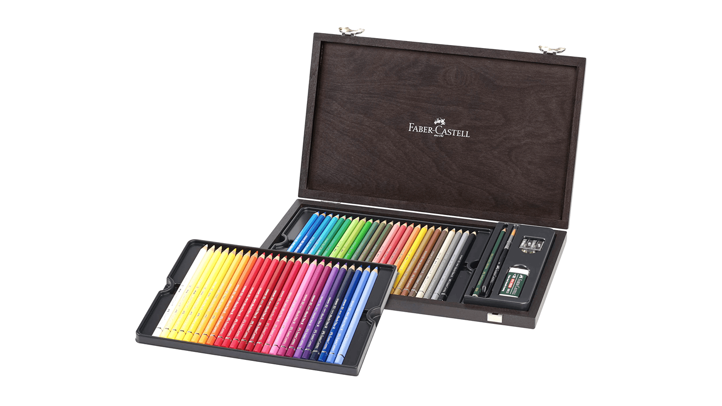 Faber-Castell 48 Piece Albrecht Durer Wooden Case Watercolour Colour Pencil Set