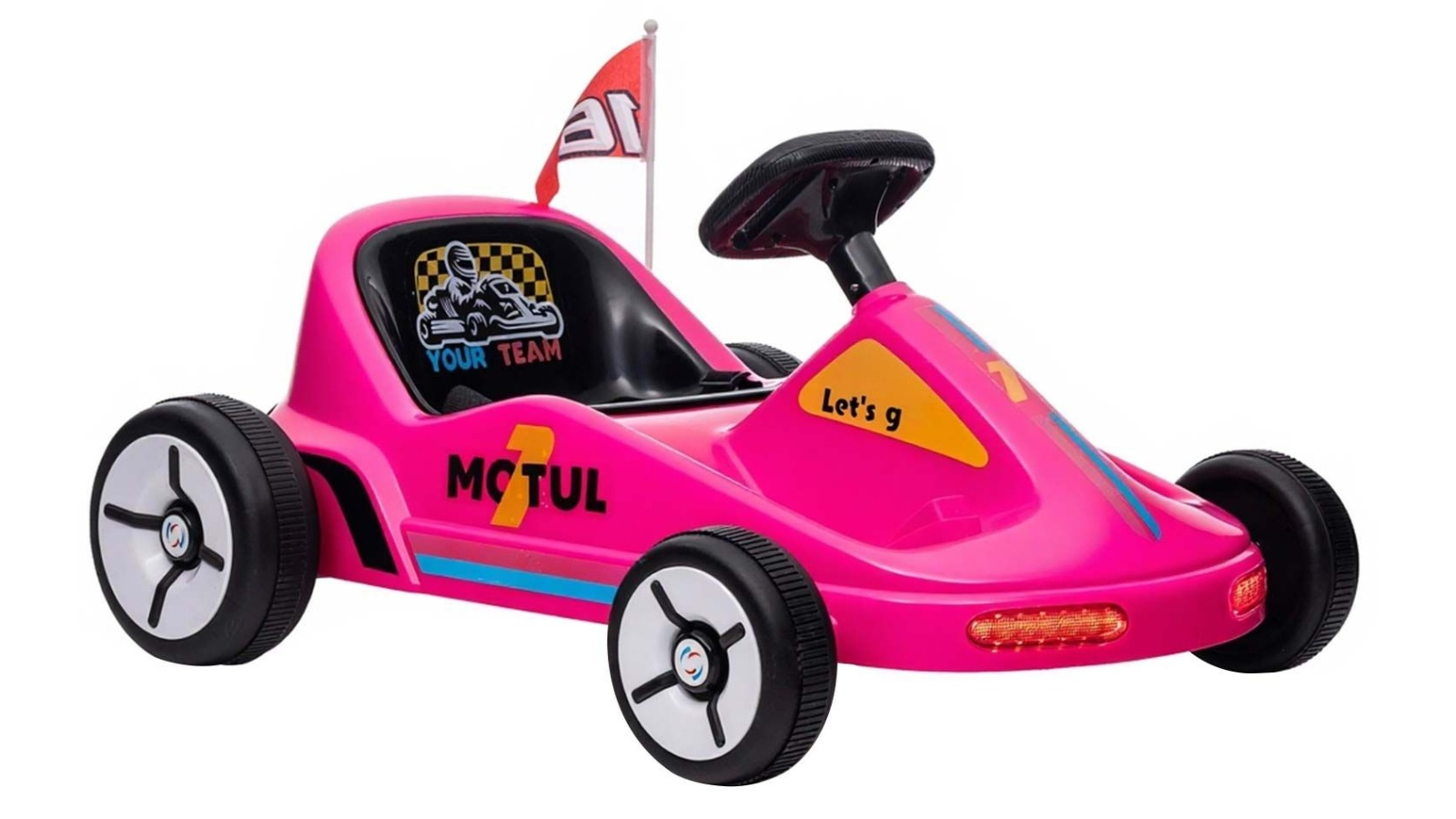 Fellow Kids 12V Electric Pedal Go Kart Ride-On Toy with Parental Remote Control