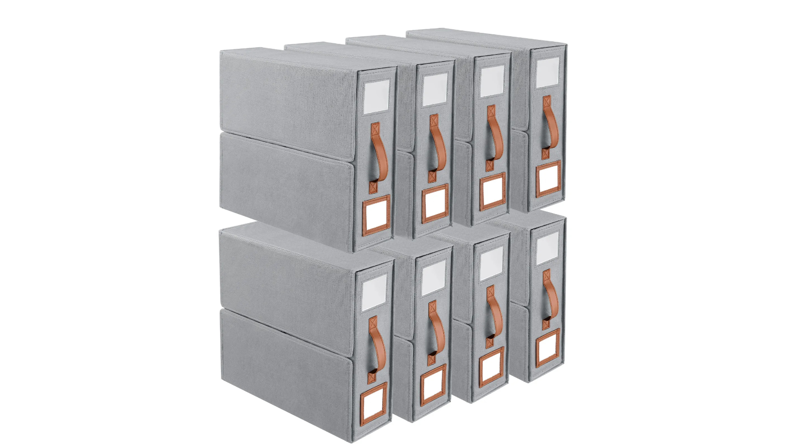 Crazy Sales 8 Piece Foldable Linen Storage Boxes Bed Sheet Organizer Set - Grey